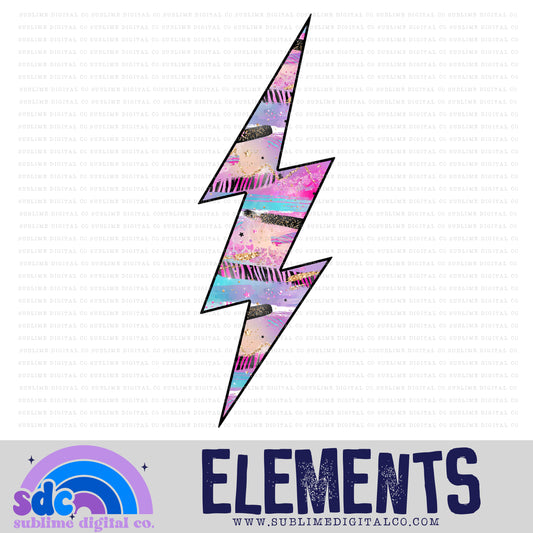 Pink Abstract 2 • Lightening Bolt • Elements • Digital Design • Instant Download • Sublimation