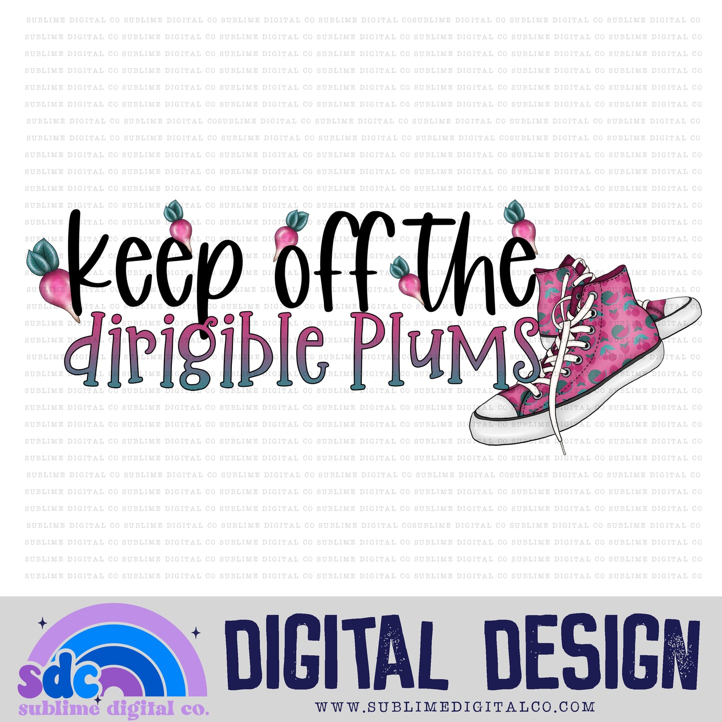 Keep Off The Dirigible Plums • Wizard • Instant Download • Sublimation Design