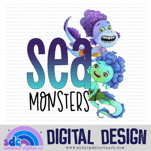 Sea Monsters • Sea Monsters • Instant Download • Sublimation Design