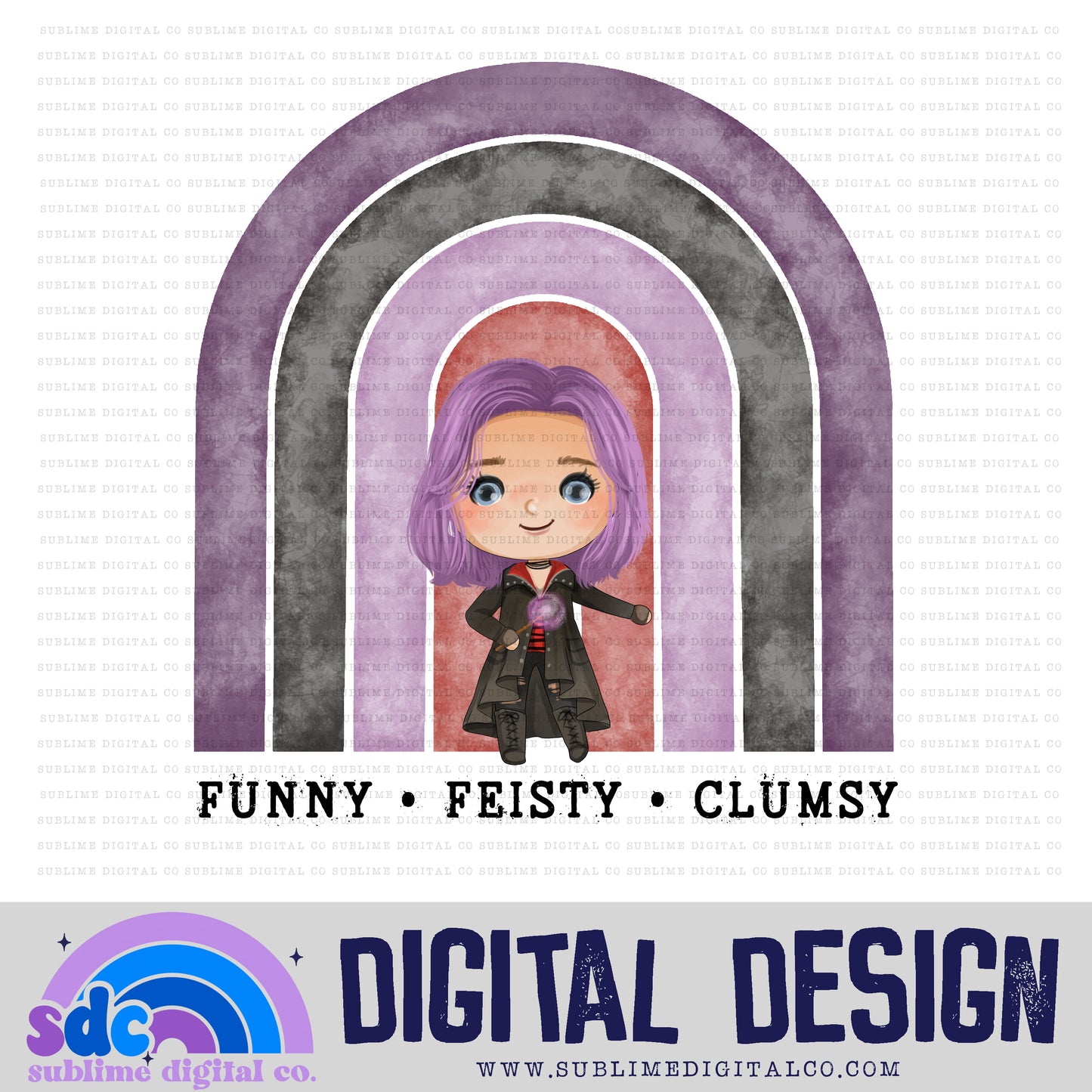 Funny Feisty Clumsy • Wizards • Instant Download • Sublimation Design