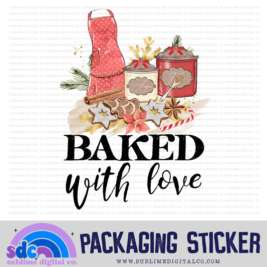 Baked With Love • Gingerbread | Small Business Stickers | Digital Download | PNG File