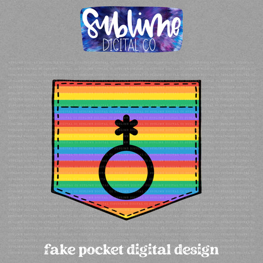Genderqueer • Pride • Fake Pocket • Instant Download • Sublimation Design