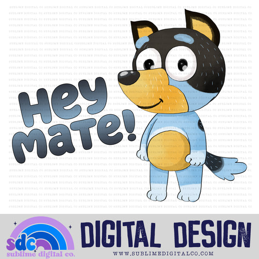 Hey Mate! • Heeler Family • Instant Download • Sublimation Design