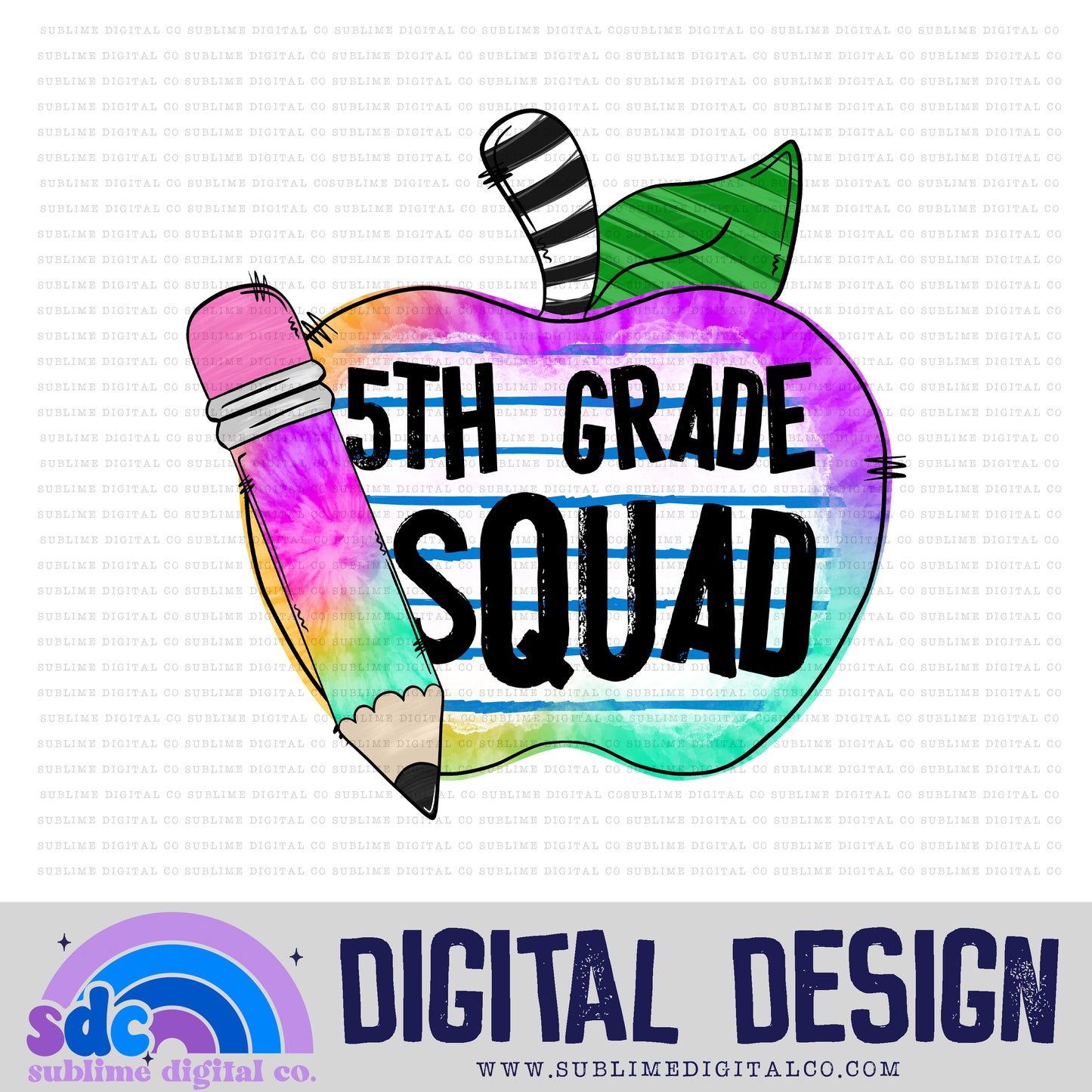 5th Grade Squad • School • Instant Download • Sublimation Design