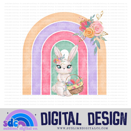 Easter Bunny • Rainbows • Instant Download • Sublimation Design