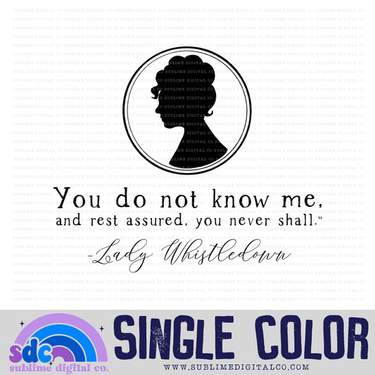 You Do Not Know Me, Rest Assured You Never Will  • Regency-Era • Instant Download • Sublimation Design