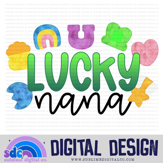 Lucky Nana • St Patrick's Day• Instant Download • Sublimation Design