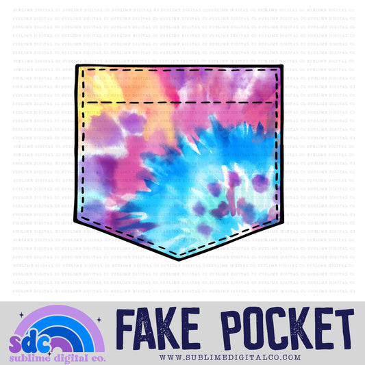 Pastel Tie Dye • Fake Pocket • Instant Download • Sublimation Design
