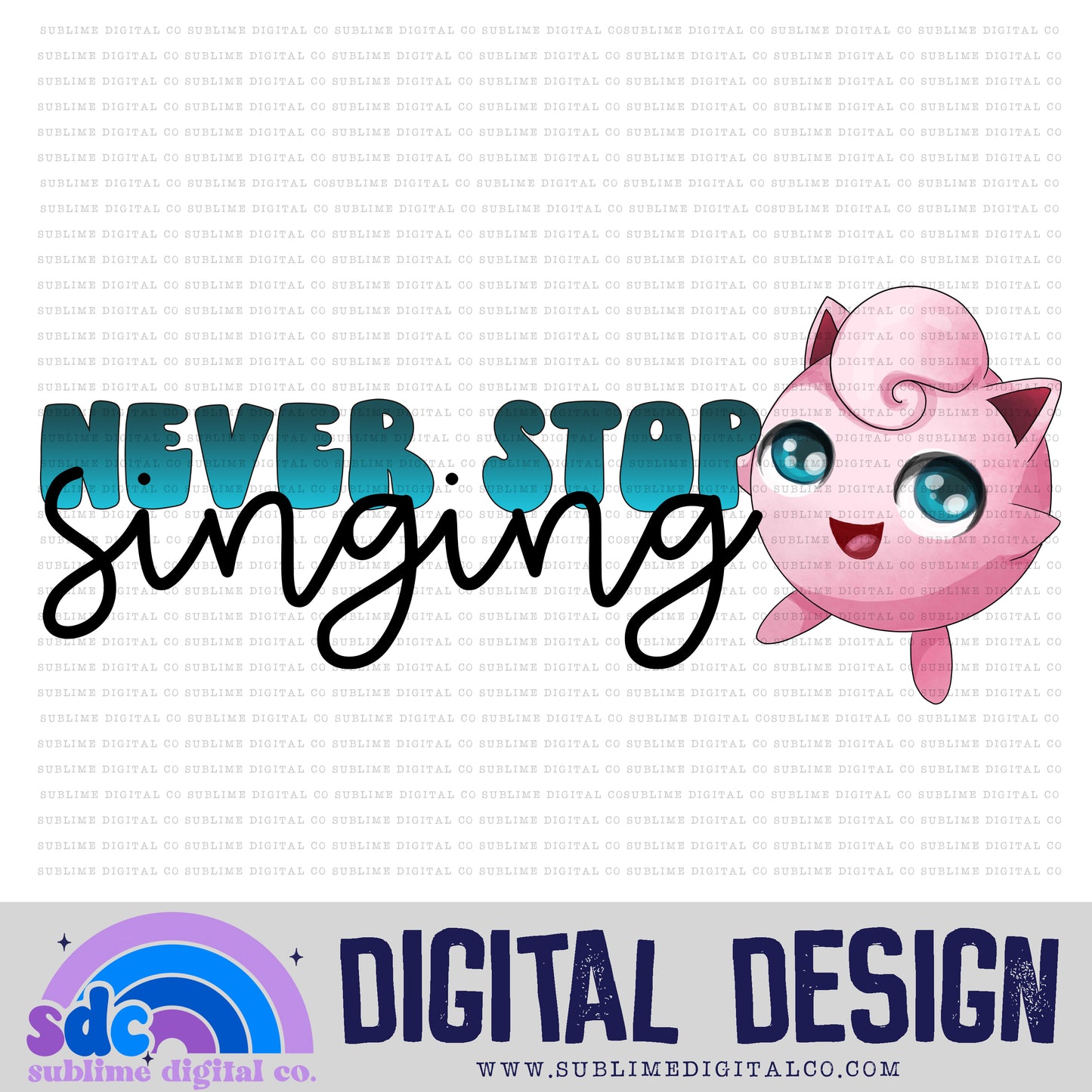 Never Stop Singing • Mythical Creatures • Instant Download • Sublimation Design