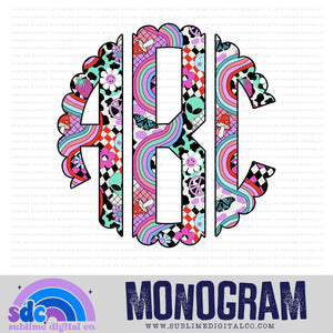 Alien Aesthetic Monogram | 26 PNG Files | Digital Download