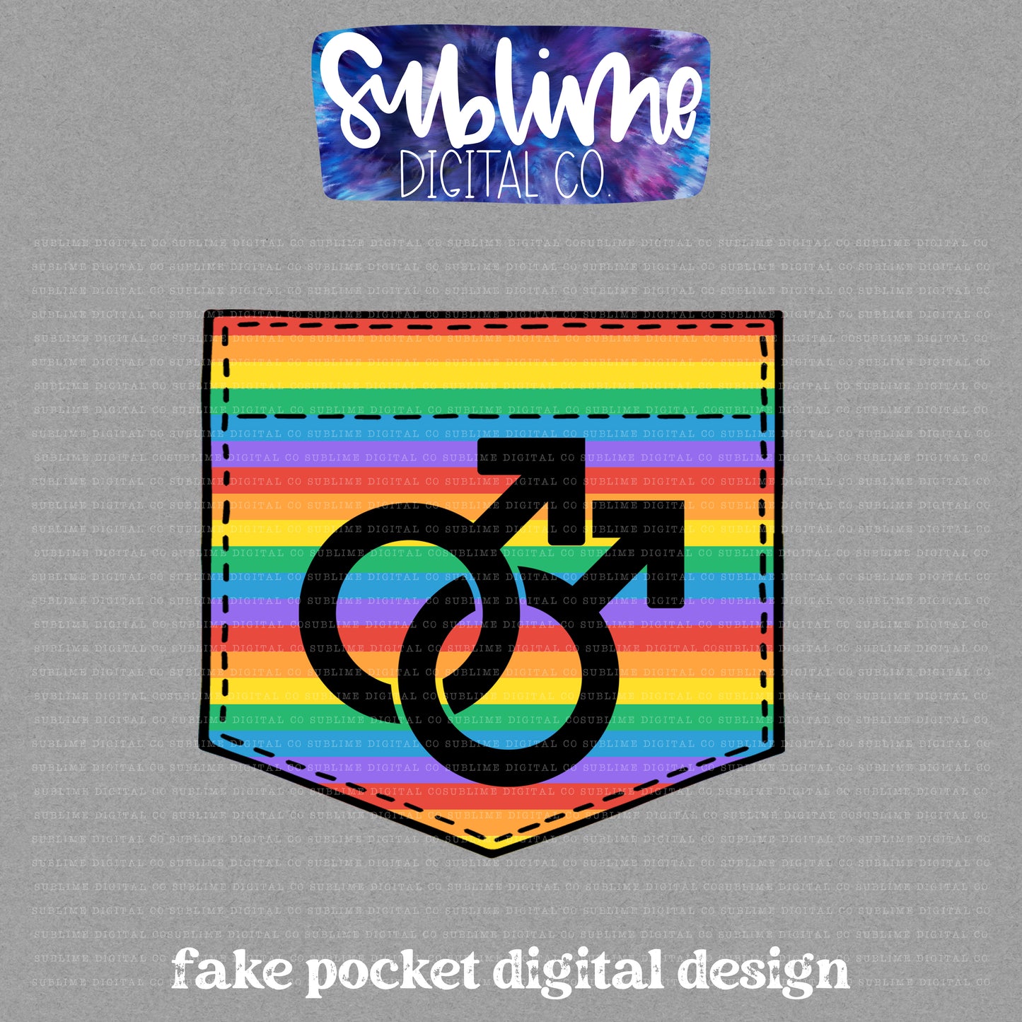 Gay • Pride • Fake Pocket • Instant Download • Sublimation Design