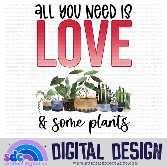 Love & Plants | Valentine's Day | Sublimation Design | Instant Download | PNG File