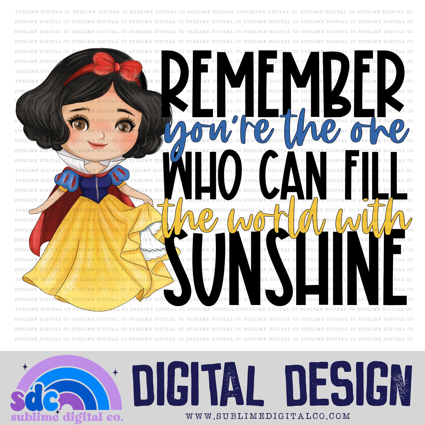 Sunshine • Fairest Princess • Instant Download • Sublimation Design