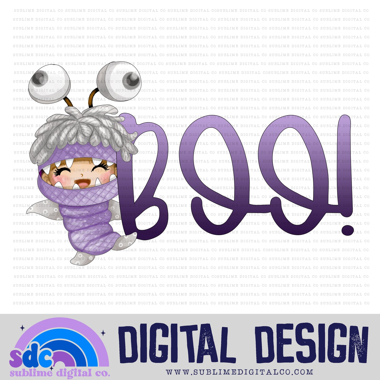 Boo! • Monsters • Instant Download • Sublimation Design