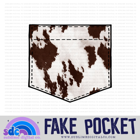 Brown Cow Print • Fake Pocket • Instant Download • Sublimation Design