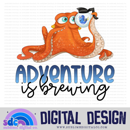 Adventure is Brewing • Sea Life • Instant Download • Sublimation Design