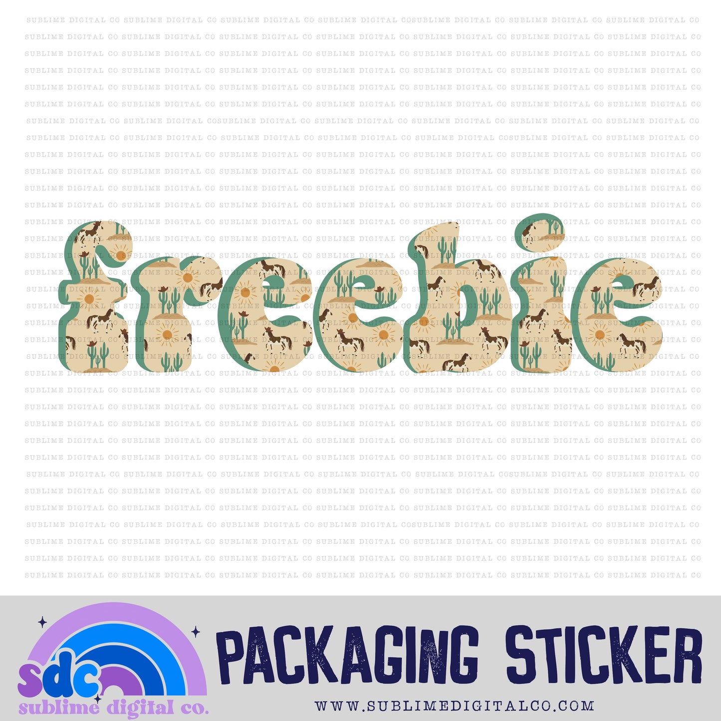 Freebie - Western | Small Business Stickers | Digital Download | PNG File