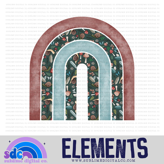 Mushroom Snails • Rainbow • Elements • Digital Design • Instant Download • Sublimation