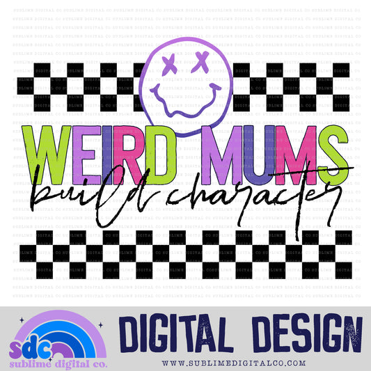 Weird Mums Build Character - Pink/Purple • Mama • Instant Download • Sublimation Design
