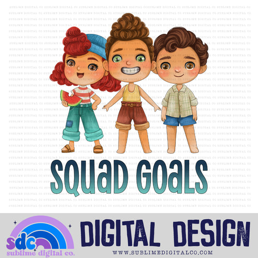 Squad Goals • Sea Monsters • Instant Download • Sublimation Design