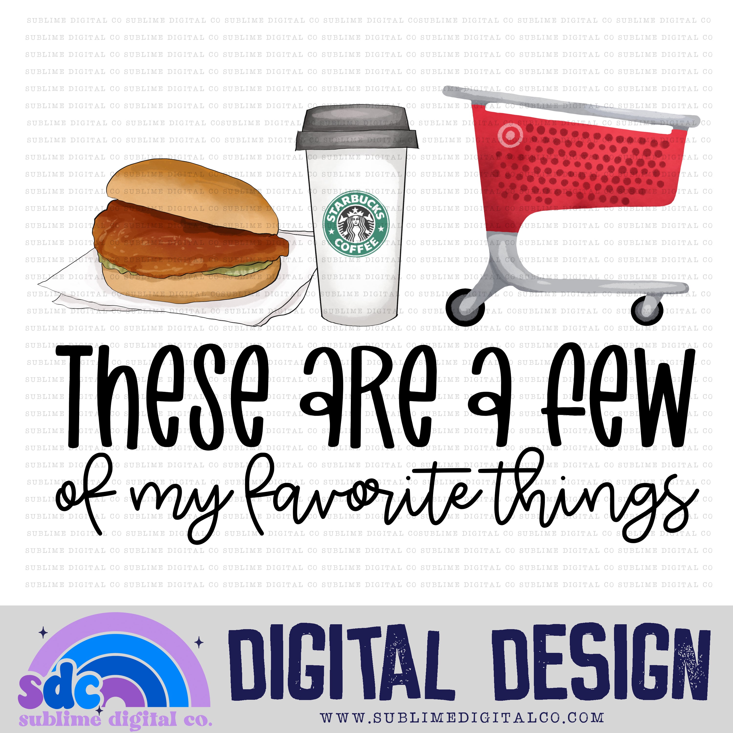 A Few Of My Favorite Things 1 • Shopping • Instant Download • Sublimat ...