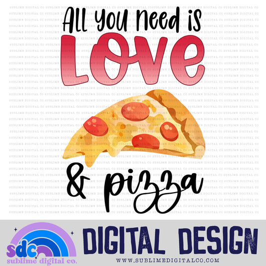 Love & Pizza | Valentine's Day | Sublimation Design | Instant Download | PNG File