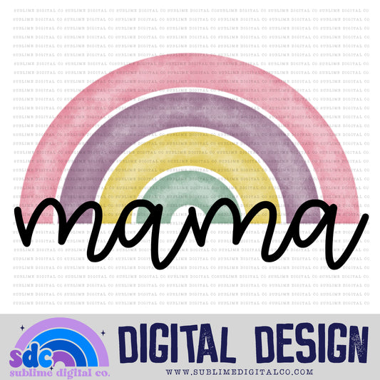 Mama - Pastel Rainbow • Colorful Designs • Instant Download • Sublimation Design