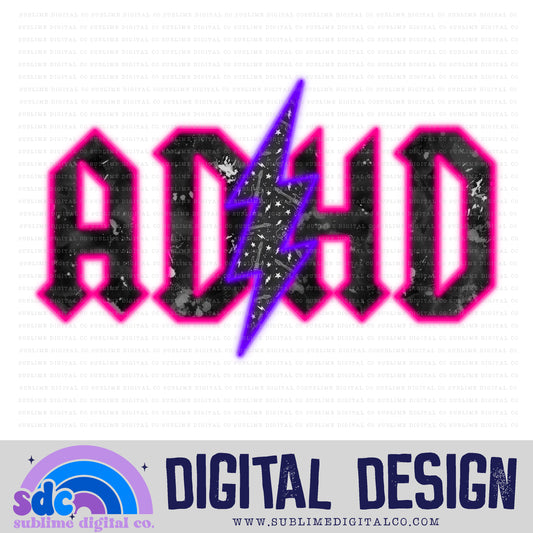 AD⚡HD Pink/Purple • Neurodivergent • Instant Download • Sublimation Design