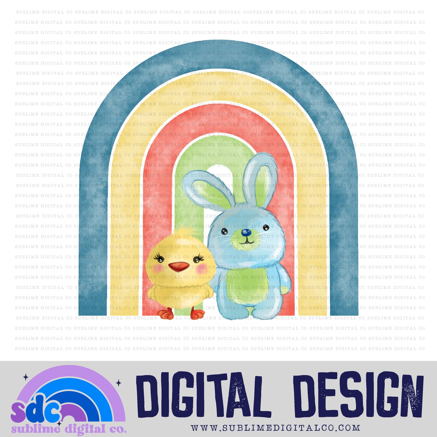 Duck Bunny Rainbow • Toys • Instant Download • Sublimation Design