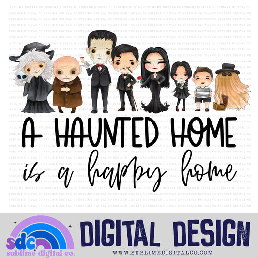 Haunted Home • Creepy Family • Instant Download • Sublimation Design