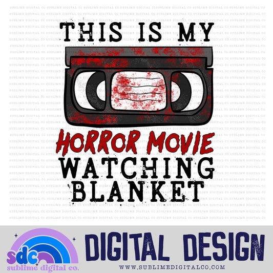 Horror Movie Blanket • Halloween • Instant Download • Sublimation Design