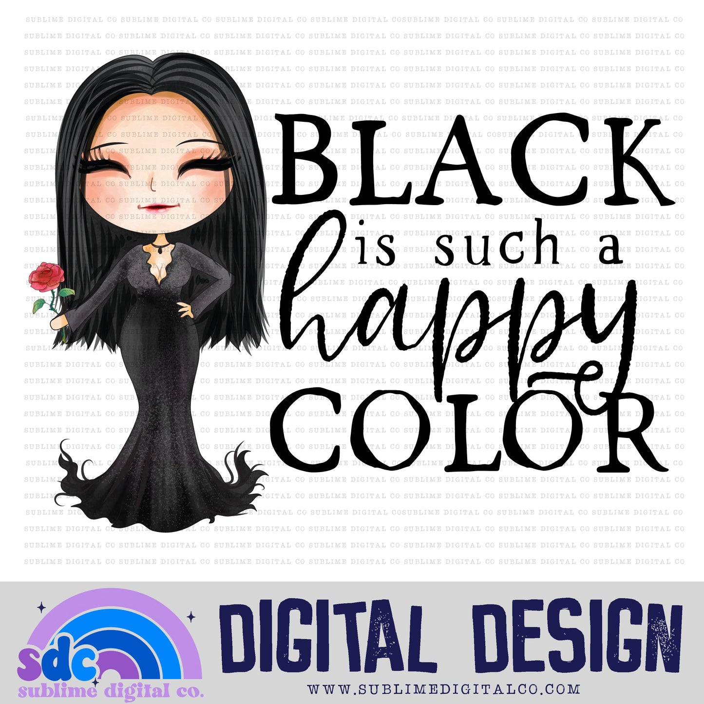 Happy Color • Creepy Family • Instant Download • Sublimation Design