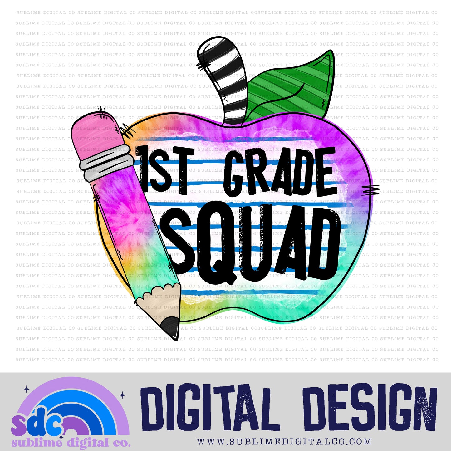 1st Grade Squad • School • Instant Download • Sublimation Design