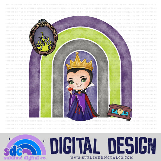Evil Queen 3 • Fairest Princess • Rainbows • Instant Download • Sublimation Design