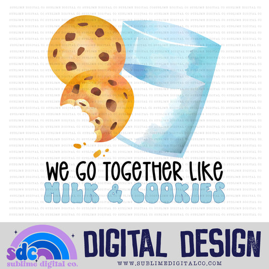Milk & Cookies | Valentine's Day | Sublimation Design | Instant Download | PNG File