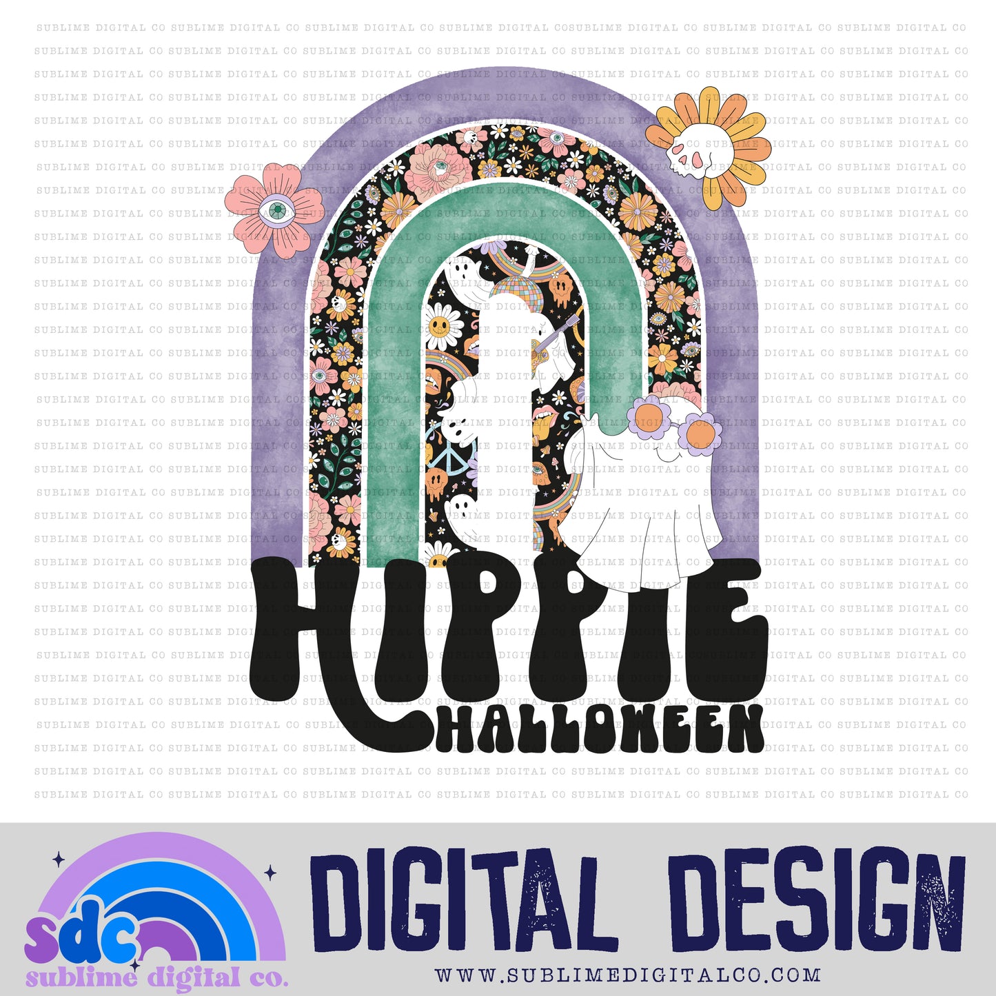 Hippie Halloween • Halloween • Instant Download • Sublimation Design