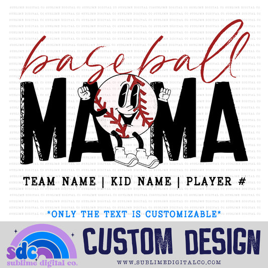 Baseball Mama - Retro Character • Customs • Sports • Instant Download • Sublimation Design
