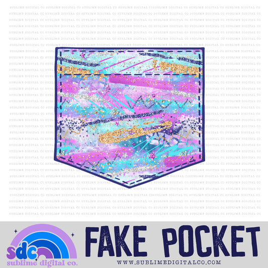 Neon Abstract • Fake Pocket • Instant Download • Sublimation Design