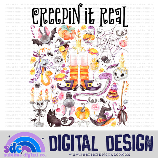 Creepin It Real • Halloween • Instant Download • Sublimation Design