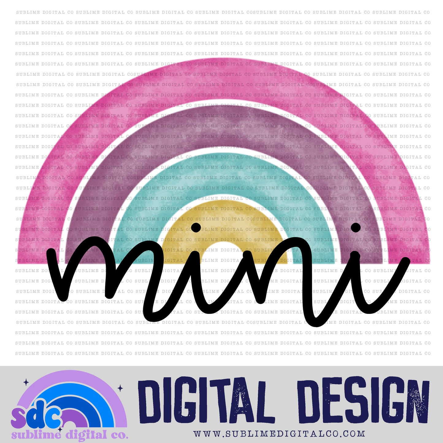 Mini - Rainbow 2 • Colorful Designs • Instant Download • Sublimation Design