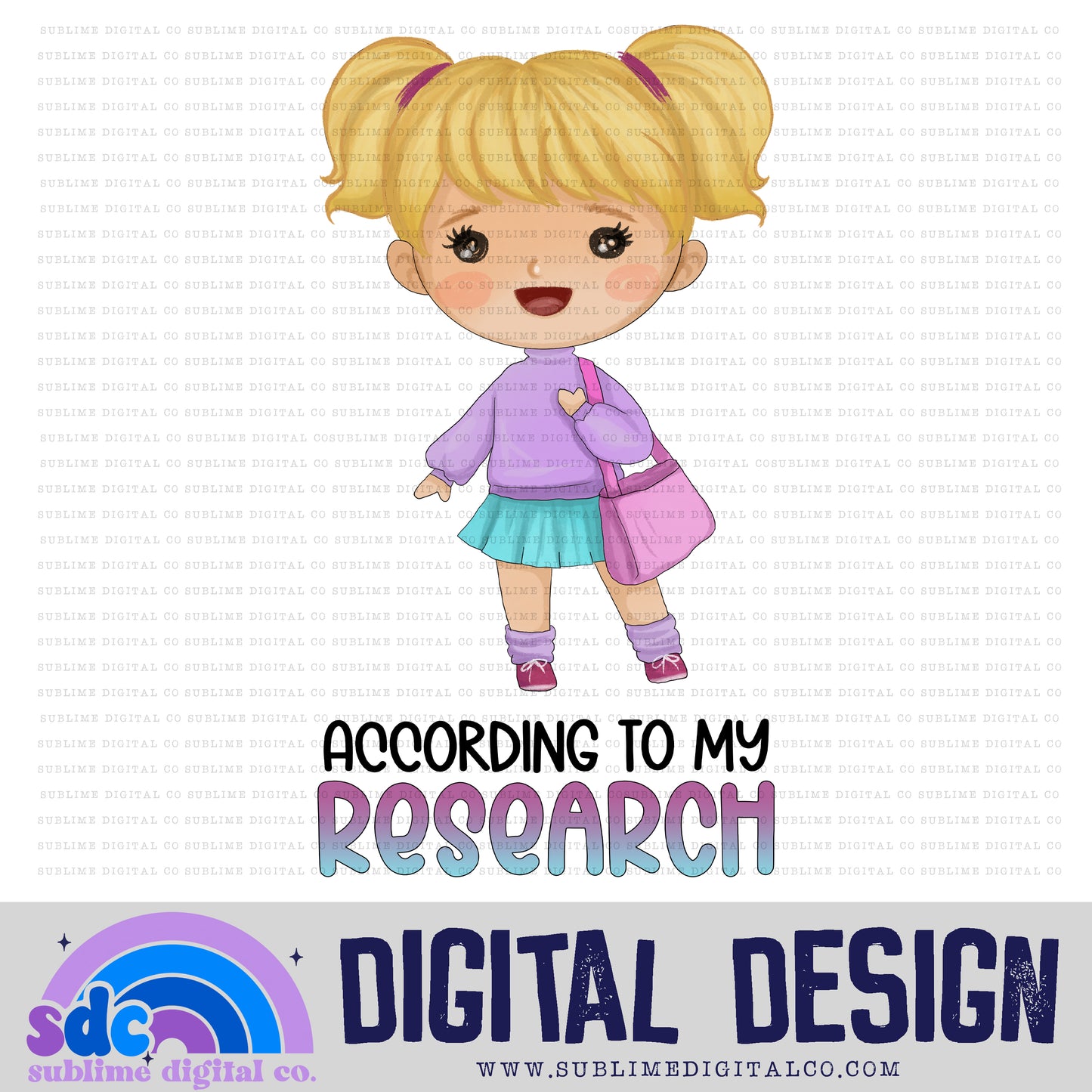 According To My Research • School Bus • Instant Download • Sublimation Design