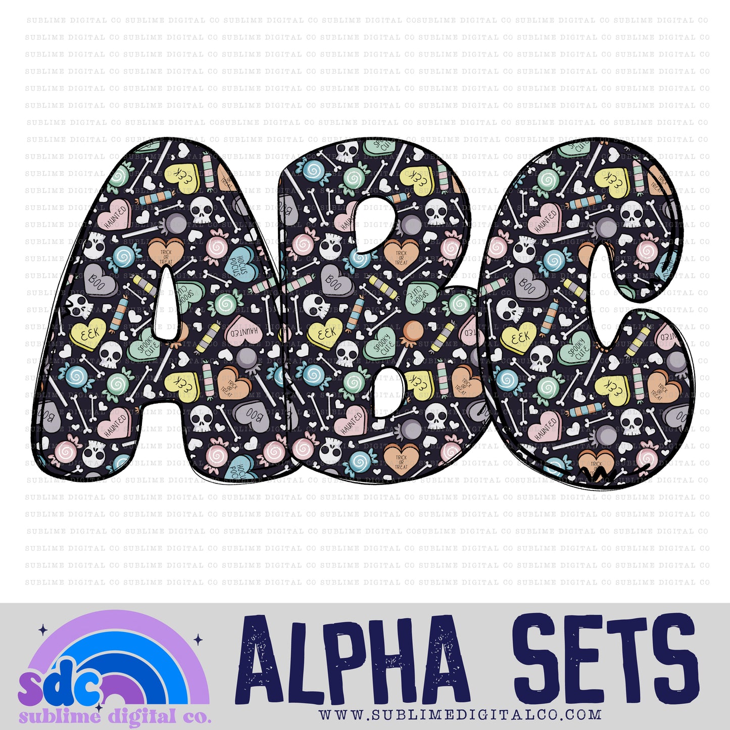 Spooky Candy • Alpha Sets • 26 PNG Files • Digital Download