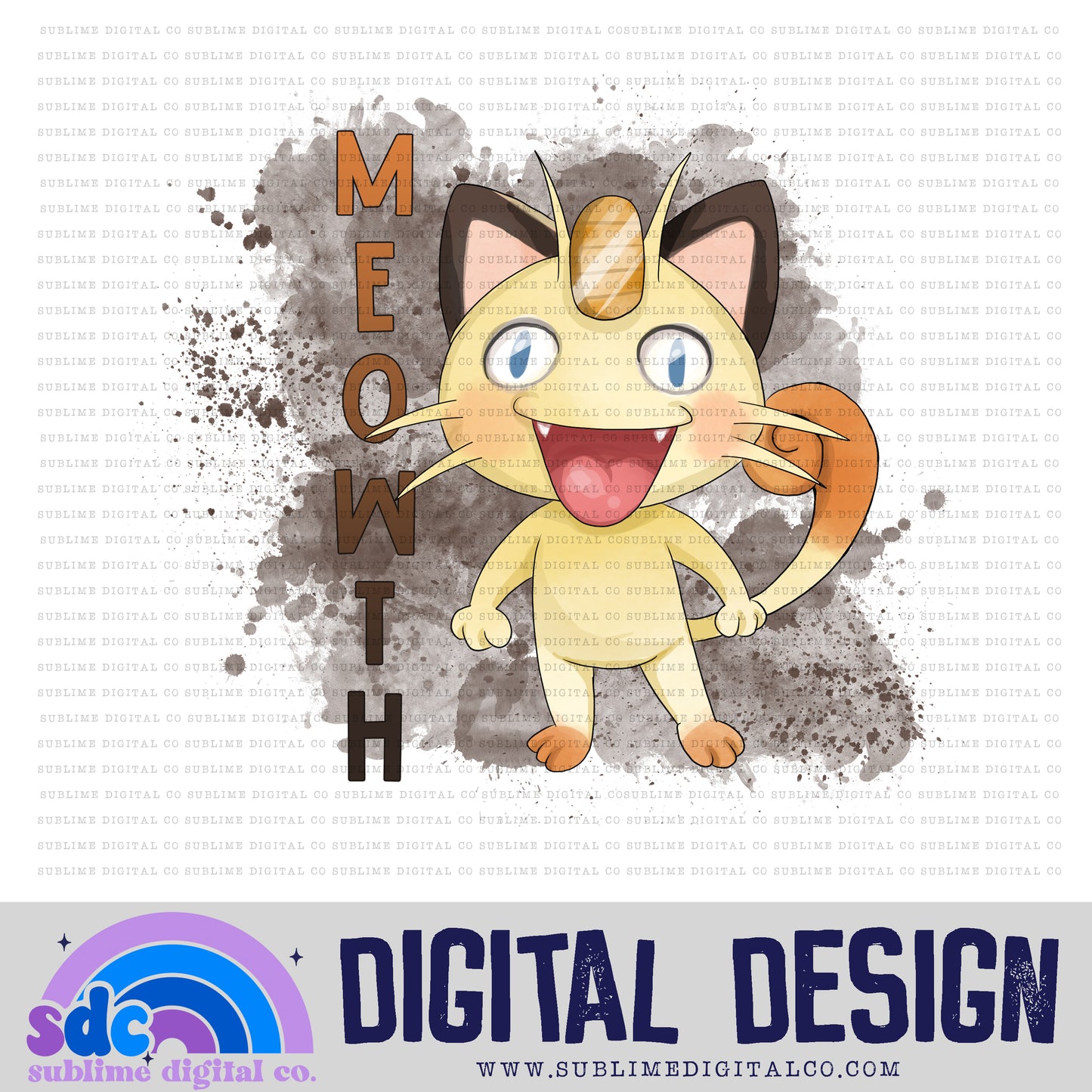 Scratch Cat • Mythical Creatures • Instant Download • Sublimation Design
