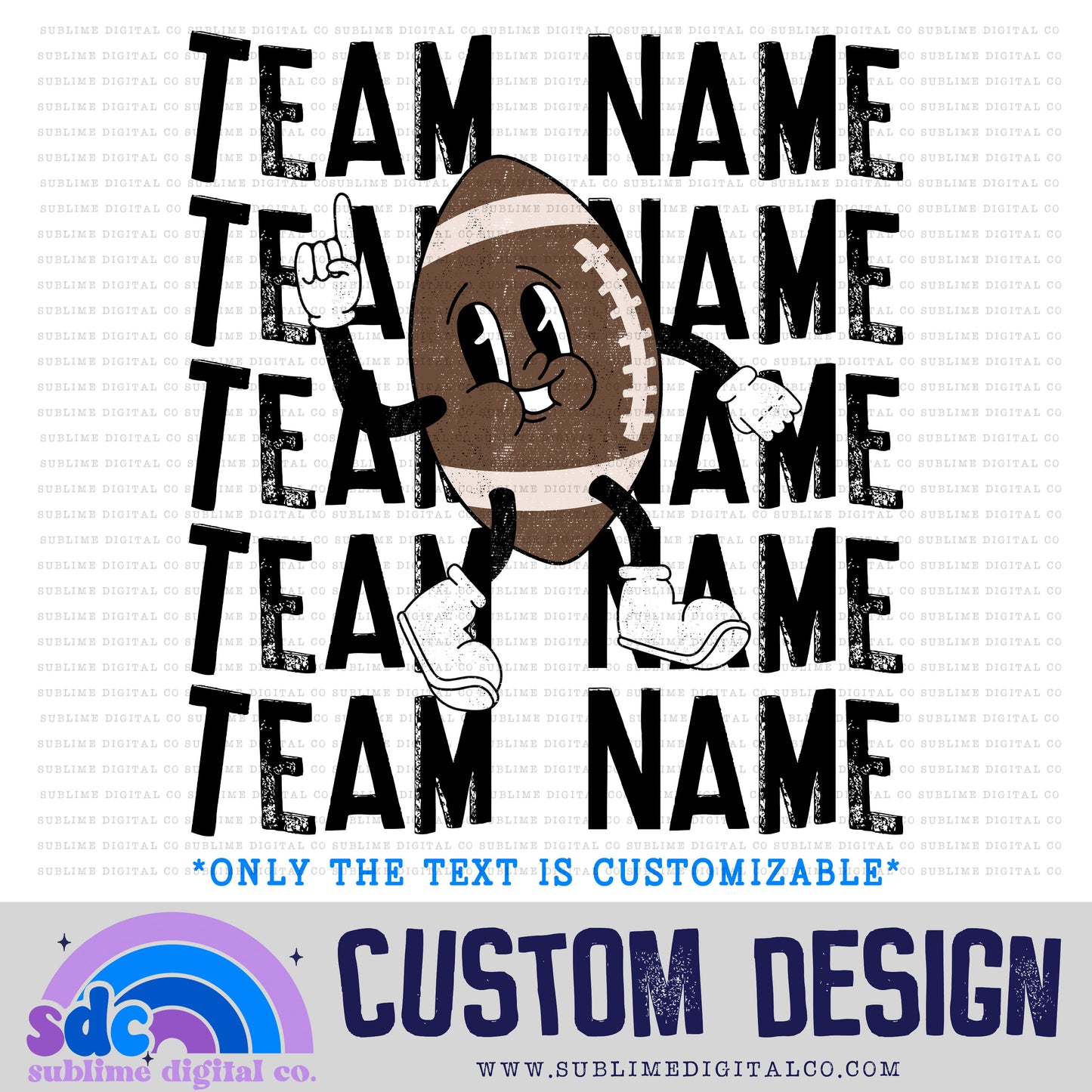 Custom Team Name Football Character - Basketball • Customs • Sports • Instant Download • Sublimation Design