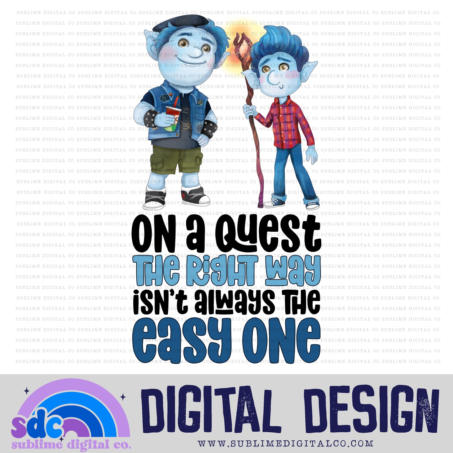 Quest • Elf Brothers • Instant Download • Sublimation Design