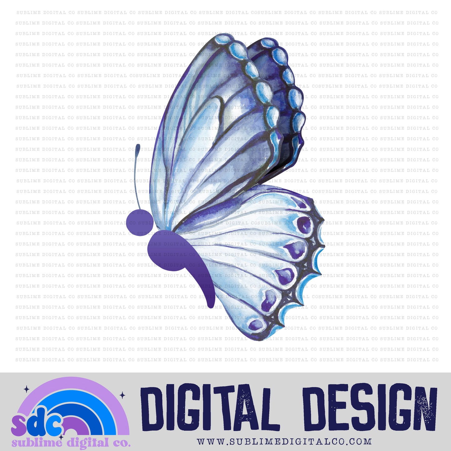 Semicolon Butterfly • Instant Download • Sublimation Design