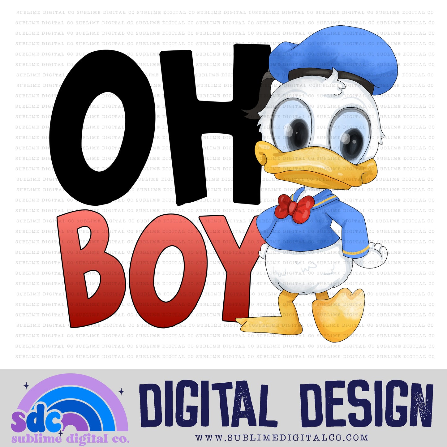 Oh Boy • Clubhouse • Instant Download • Sublimation Design