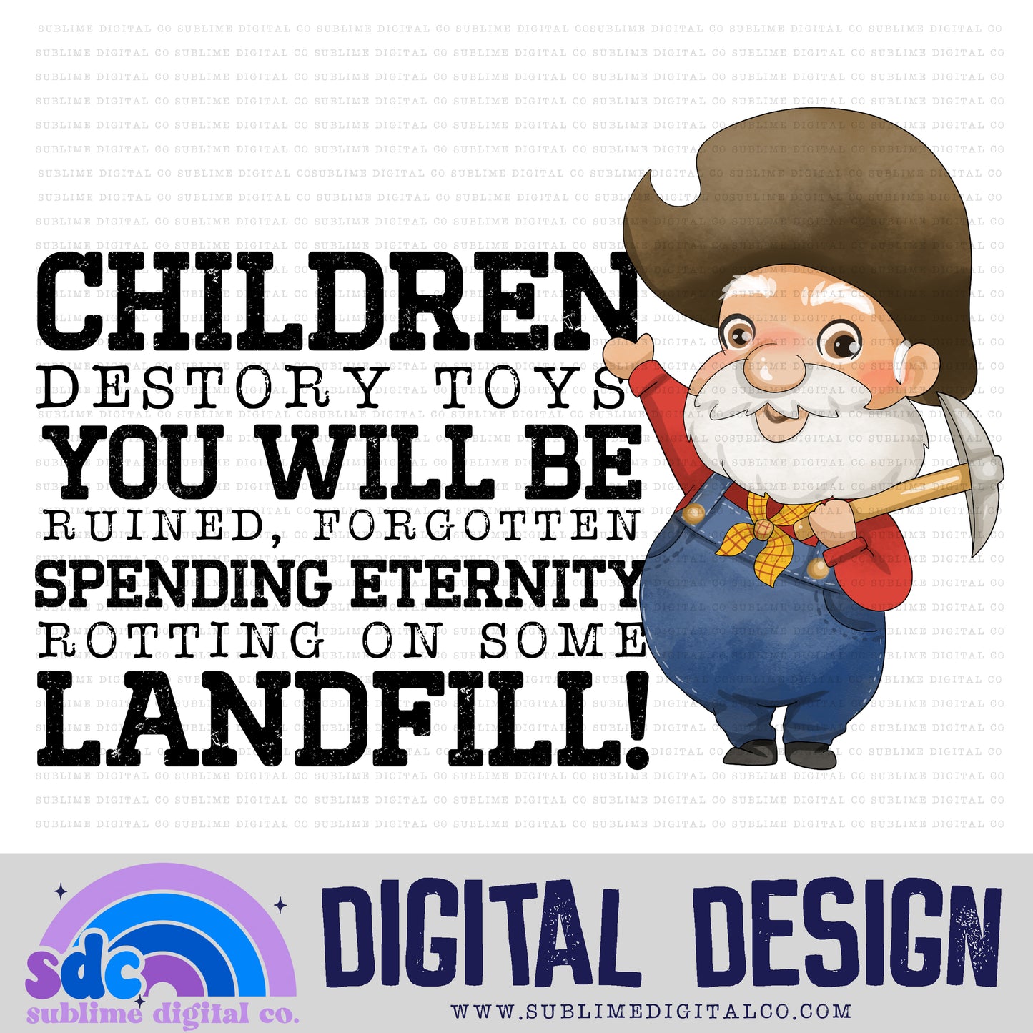 Landfill • Toys • Instant Download • Sublimation Design