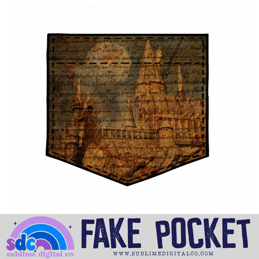 School • Fake Pocket • Wizards • Instant Download • Sublimation Design