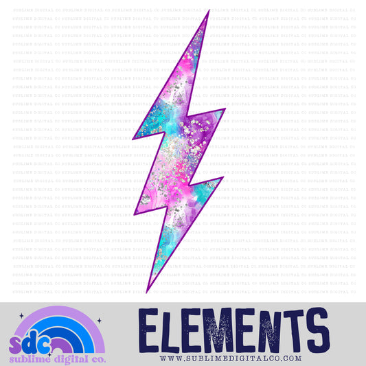 Mermaid • Lightening Bolt • Elements • Digital Design • Instant Download • Sublimation
